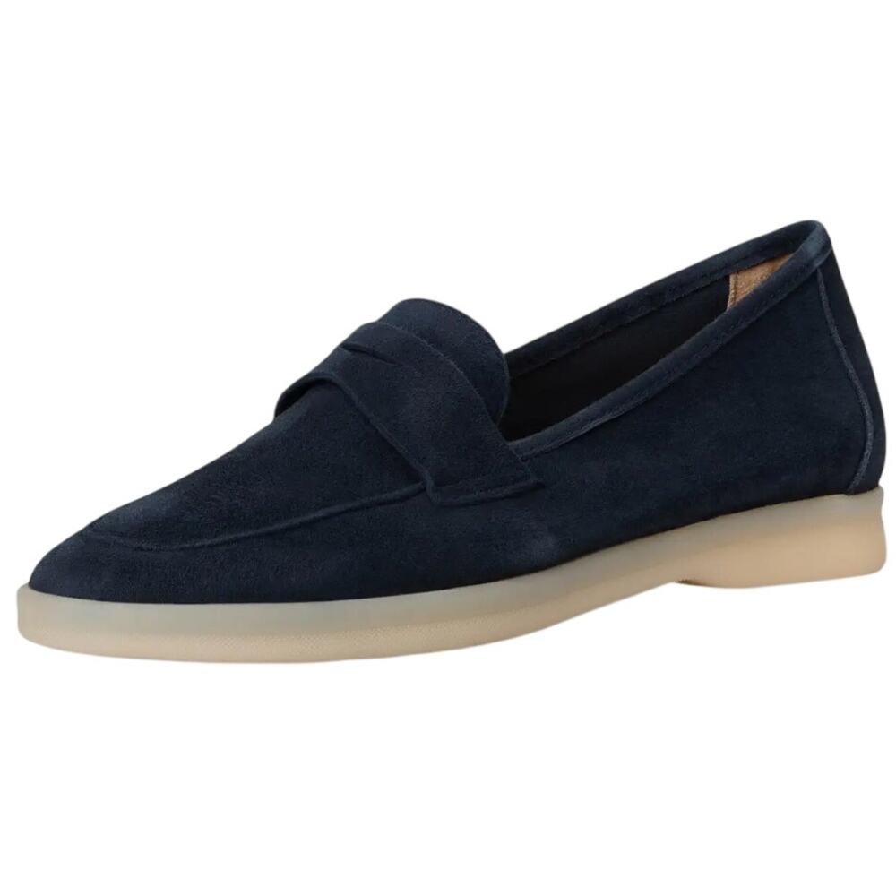 Vaneli Womens Undine Penny Loafers Size 7.5 Navy Blue Suede NWOB